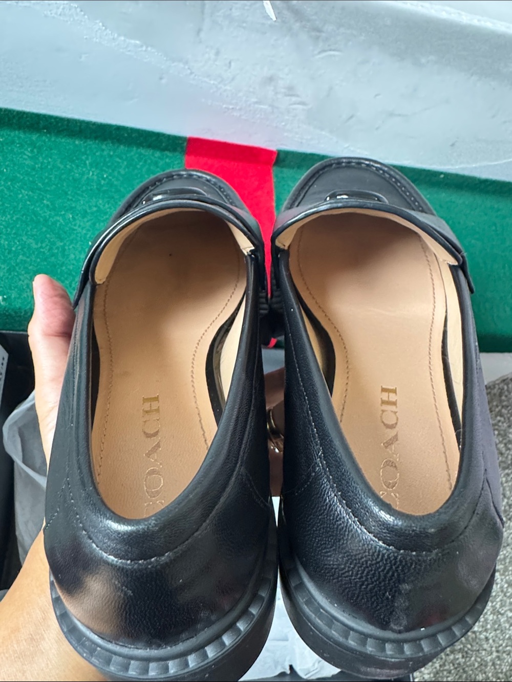 🖤Coach Black Leather Loafers 👞 Size 7 (37.5) - Picture 8 of 14